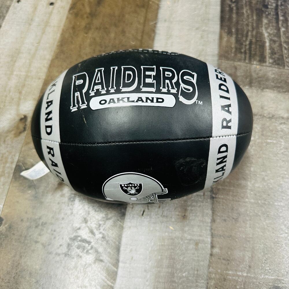 Vintage 90s OAKLAND RAIDERS Sports Stuff Mini Football Stuff Plush Football Toy